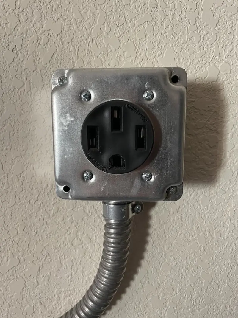 NEMA 14-50 outlet installed for Electrical Panel Upgrade in Dumas